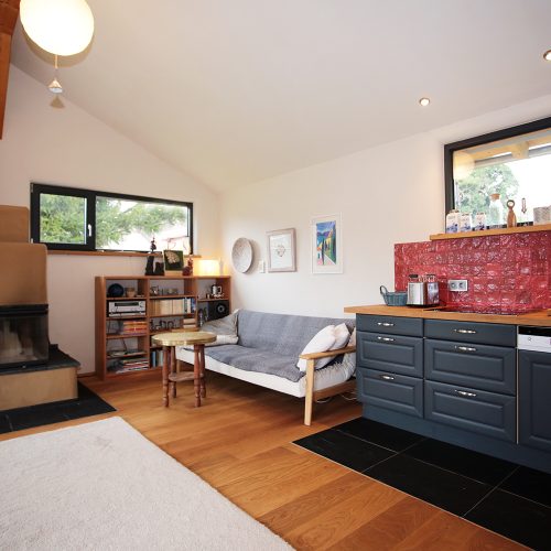 Wohnzimmer mit Küchenzeile