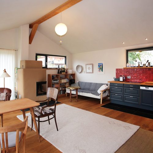 Wohnzimmer mit Küchenzeile